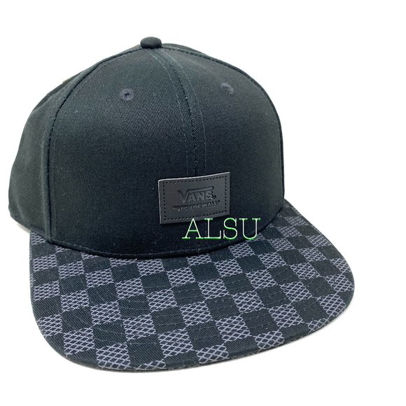 Vans Other - VANS Billtastic Checker Mens SnapBack Black Hat